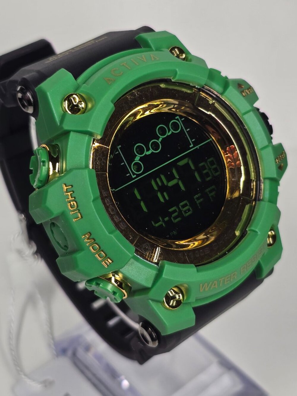 Activa Summit X Invicta Unisex Digital Watch - 50mm, Black, Green (ACW8082-022)